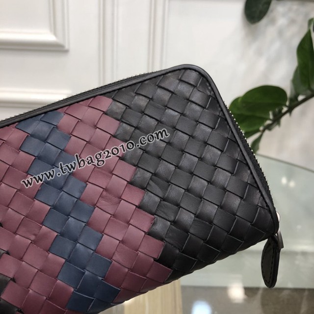 Bottega veneta錢包 寶緹嘉BV拼色款男士長錢包 BV經典款男士拉鏈小手包  gxz1215